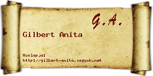 Gilbert Anita névjegykártya